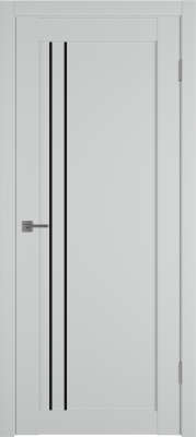 Межкомнатные двери E33 ДО black gloss Steel