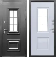 Входные двери Termo 3 Графит Графит Велюр белый софт