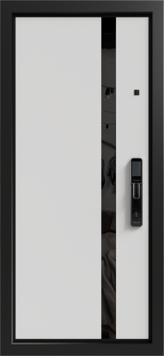 Входные двери Рейн 3К90 ЮР-36 (с номером квартиры) Графит - ЮР22 ZB Белый