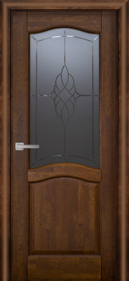 Межкомнатные двери Лео м. ДО графит с фрезеровкой