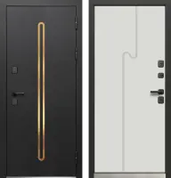 Входные двери Luxor Termo 10 Черная шагрень Эмалит белый