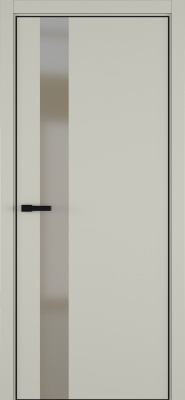 Межкомнатные двери H3 ДО ART Lite Matelac бронза мат. Серый шелк эмаль RAL 7044