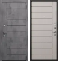 Входные двери H1 HOME ECO PP E-136 Бетон тёмный - Е-136 Бьянко ларче