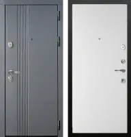 Входные двери Бетолла ЮР25 Бетон тёмный - Без фрезеровки ZB Белый