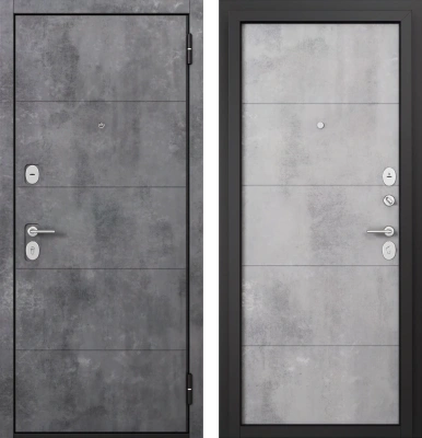 Входные двери F3 FAMILY ECO PP E-194 Бетон тёмный - Е-194 Бетон серый