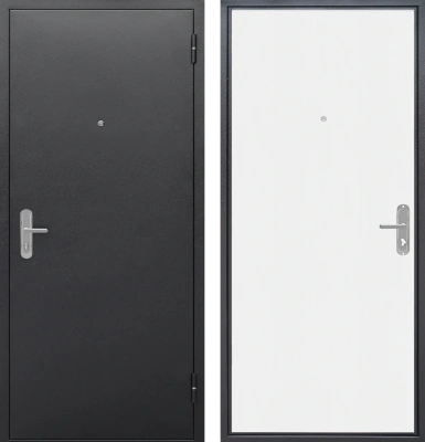 Входные двери Стройгост 5 Серебро Серебро антик Беленый дуб