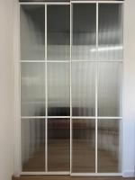 Перегородка Loft eco Белый муар, Стекло MORU CRYSTAL