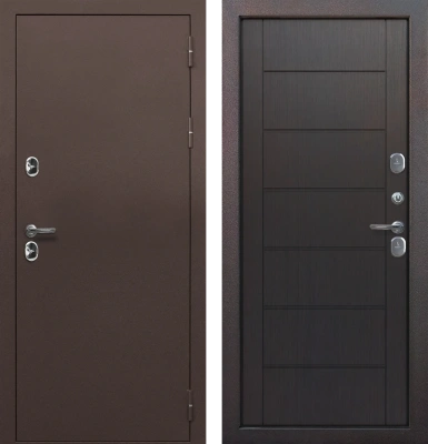 Входные двери ISOTERMA Медный антик Тёмный кипарис