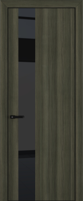 Межкомнатные двери Квалитет К3 Lacobel Black Classic Дуб темный