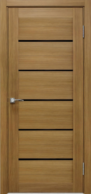 Межкомнатные двери 22S(р) Lacobel черный лак Орех карамель