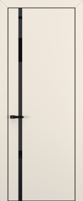 Межкомнатные двери Квалитет К1 Lacobel Black Classic Матовый крем