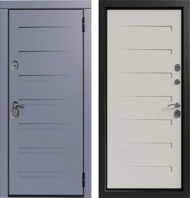 Входные двери Пиано П-18 Графит - П-18 Белый текстурный