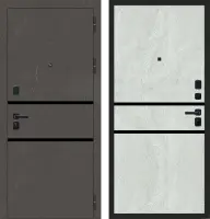 Входные двери M108 ФЛП-121 Мрамор грей темный - ФЛП-121 Мрамор грей светлый