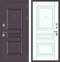 Входные двери M53 с фрезеровкой Букле опал - ФЛ-10 Velluto Bianco AG 700