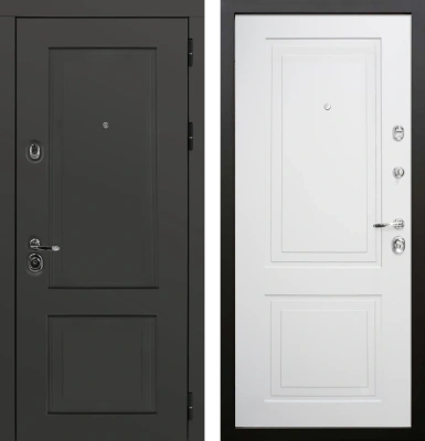 Входные двери Азура 3К90 Ю-5 TSBR 7021 - Ю-5 RAL 9003