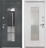 Входные двери Luxor Termo 7 Букле графит Эмалит белый
