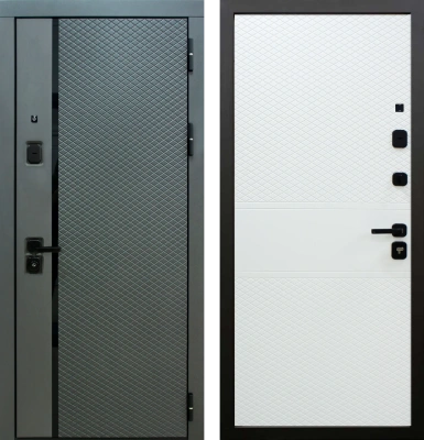 Входные двери Акустика 3К90 ЮР16 TSBR 7021 - ЮР17 RAL 9003