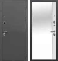 Входные двери Тайга 9 см Зеркало Антик серебро - Зеркало Эмалит белый