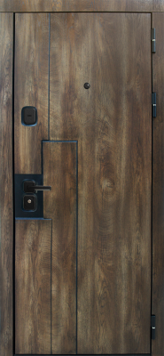 Входные двери Крона 3К90 ЮР18 Дуб коньяк - ЮР18 Дуб темный