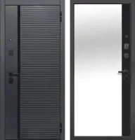 Входные двери Гарда 9 см Черное Зеркало Сатин черный Сатин черный