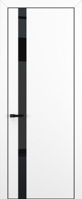 Межкомнатные двери Квалитет К2 Lacobel Black Classic Белый матовый