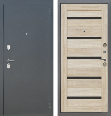 M4 Дуб Сонома светлый вс. Черное стекло