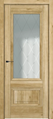 Межкомнатные двери Турин ДО Baguette B3 Сатинато с рисунком ромб