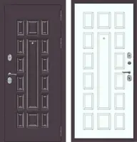 Входные двери M55 с фрезеровкой Букле опал - ФЛТ-6 Velluto Bianco AG 700