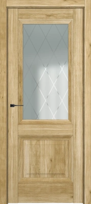 Межкомнатная дверь Венеция ДО Baguette B2 Сатинато с рисунком ромб