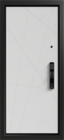 Входные двери Тринити 3К90 ЮР-37 RAL 7021 - H-67 ZB Белый