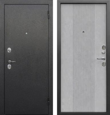 Входные двери Nova серебро Антик серебро бетон снежный