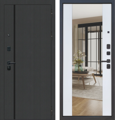 M10 Зеркало Velluto Bianco вс. Черная