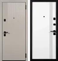 Входные двери TR 18 вертикаль 2 ЮП-21 Латте (ZB855-2) - ЮП-32 ZB Белый