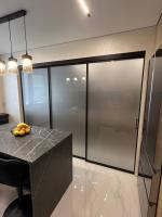 Перегородка Loft eco Черный, Стекло сатин графит