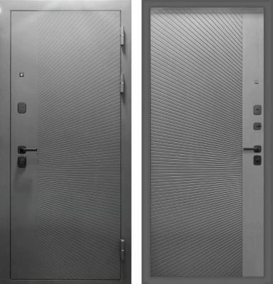 Входные двери Концепт Линии 9 см муар 7024 Сатин графит