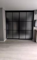 Перегородка Loft eco черный, Стекло сатин графит