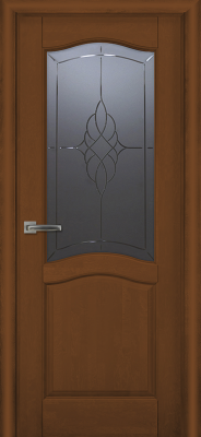 Межкомнатная дверь Лео м. ДО графит с фрезеровкой