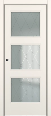 Межкомнатная дверь Гранд ДО Baguette B5 Сатинато с рисунком ромб