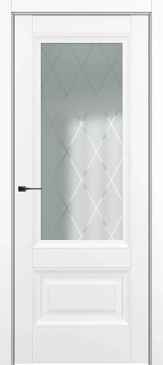 Межкомнатные двери Турин ДО Baguette B2 Сатинато с рисунком ромб