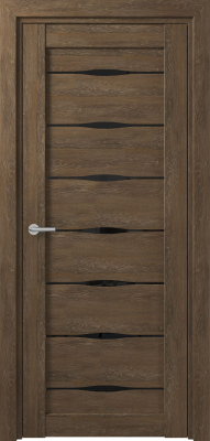 Межкомнатные двери D3 DEFORM ДО Lacobel черный лак Дуб шале корица (лак)
