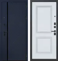 Входные двери M19 ФЛП-37 Темно-Синий софт - ФЛ-38 Velluto Bianco AG 700