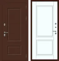 Входные двери M81 ТЕРМО Багет 2 квадрата Муар 8019 - ФЛТ-7 Velluto Bianco AG 700