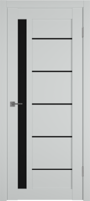 Межкомнатные двери E37 ДО black gloss Steel