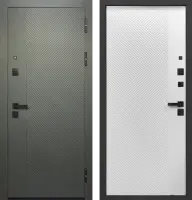 Входные двери 9 см Smart 1 Сатин зеленый Эмалит белый