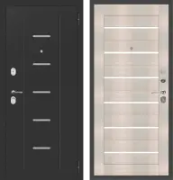 Входные двери M34 Л-3 Черный муар - СБ-5 Лиственница беленая