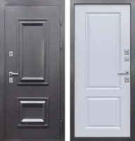 Входные двери Termo 2 Антрацит букле Велюр белый