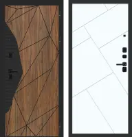 Входные двери M105 ФЛ Орех каньон коньяк - ФЛ Velluto Bianco AG 700