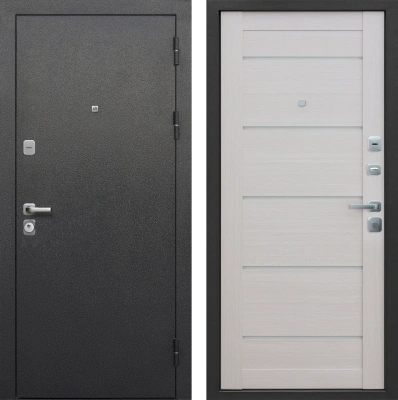 Входные двери Гарда 9 Серебро Антик серебро Лиственница беж.