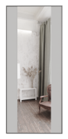 Входные двери Сталлер Comfort 3K ЮП-21 Латте (ZB855-2) - ЮП-16 (декоративная зеркальная вставка) ZB Белый