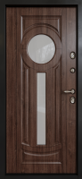 Входные двери Сицилия мет. 3К90 О-Ч(окно) Дуб золотой - О-Ч(окно) Дуб темный